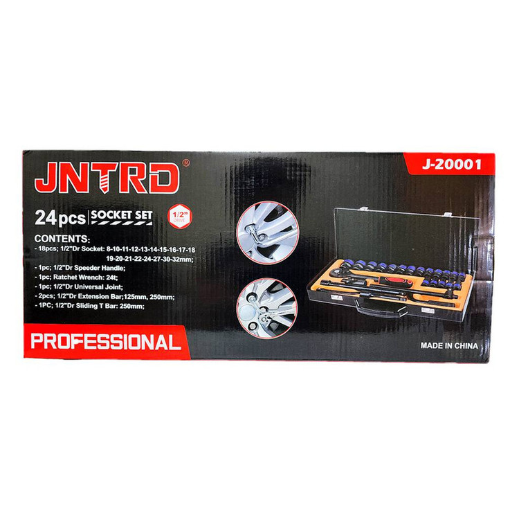 آچار بکس جی ان تی آردی مدل J-20001 مجموعه 24 عددی